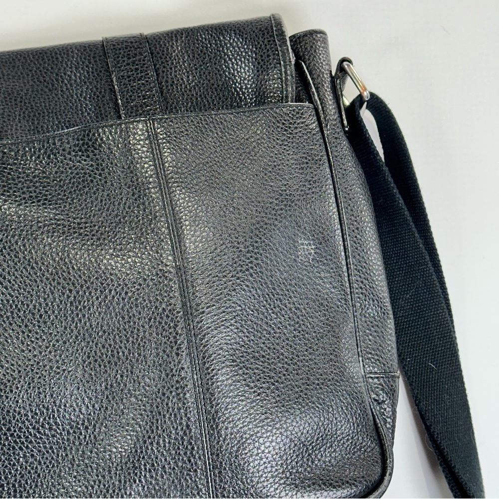 Cole Haan Work Messenger Leather Crossbody Bag Black - Picture 6 of 15